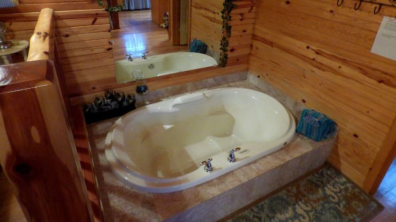 Riverview Cabins and Canoes Jacuzzi room